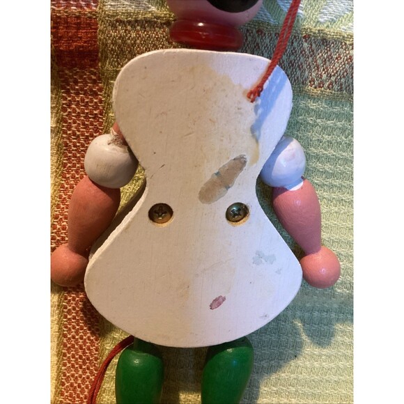 Wooden Vintage Jumping Jack Puppets Pull String Toys Ring Master Austria Clown - Picture 13 of 15